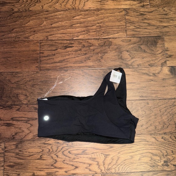 Lululemon Ribbed Nulu Asymmetrical Bra Light Support, A/B Cup in Black NWT Sz 10 - Picture 8 of 8